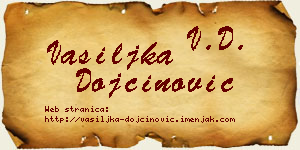 Vasiljka Dojčinović vizit kartica